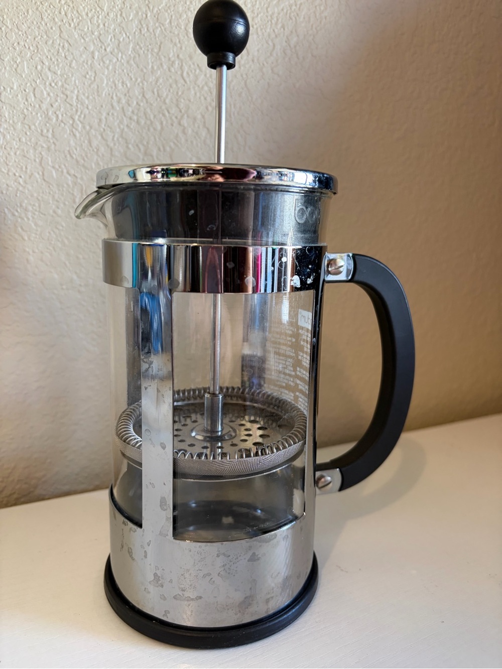 Bodum Glass French Press Coffee Maker with Black Handle